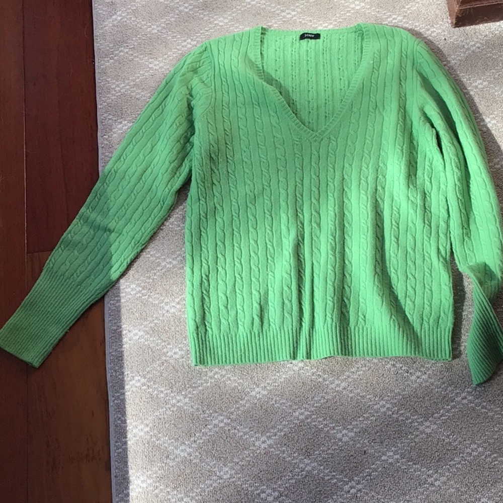 J. Crew Wool Cable Knit Sweater - Size Medium